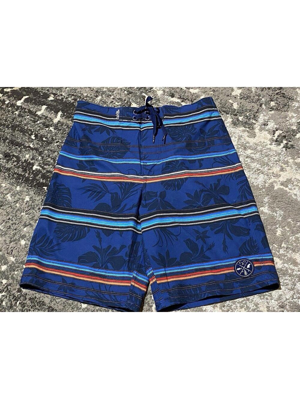 SALT LIFE SLX-QD Swim Boardshorts SLM465 Stripes Navy YLG